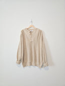 Vintage Cotton Henley Sweater (L)