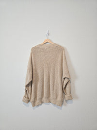 Vintage Cotton Henley Sweater (L)