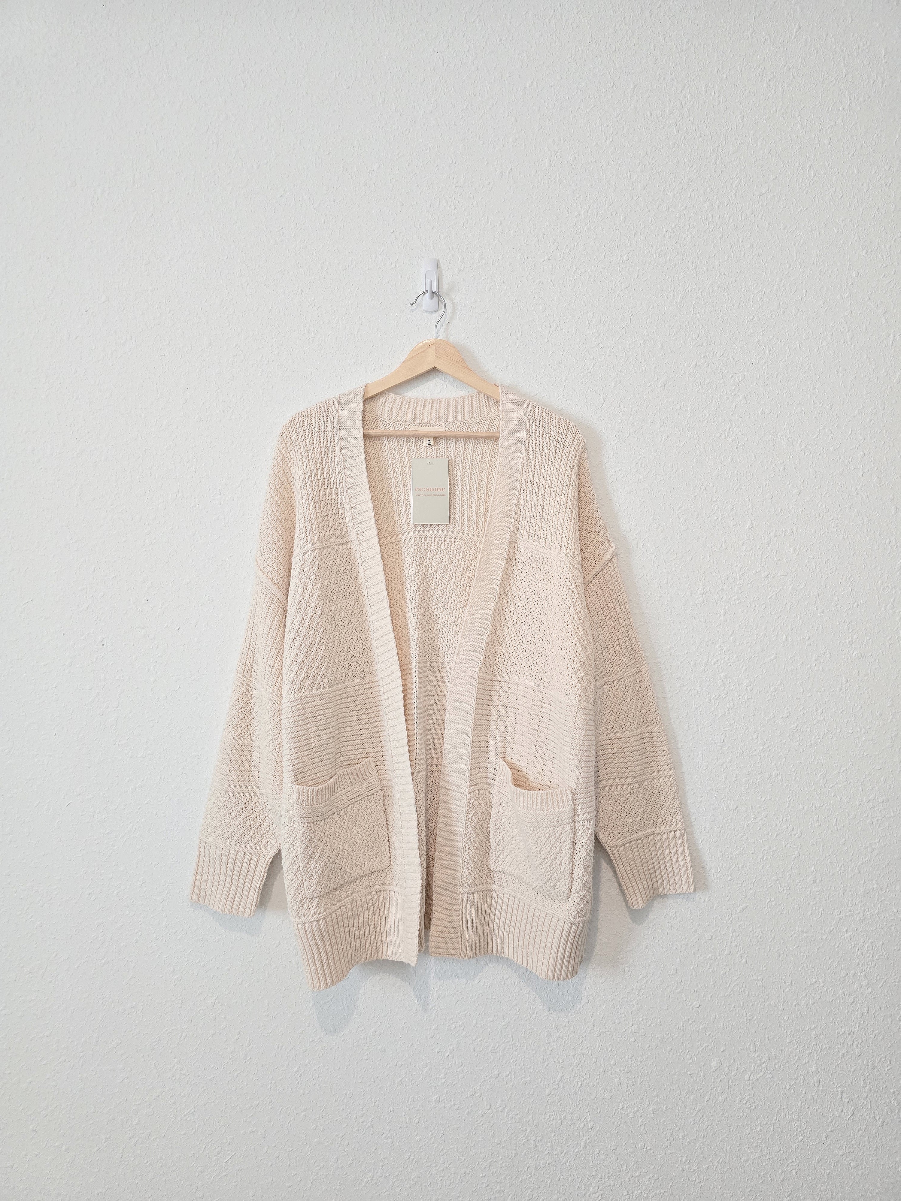 NEW Cream Textured Cardigan (M)