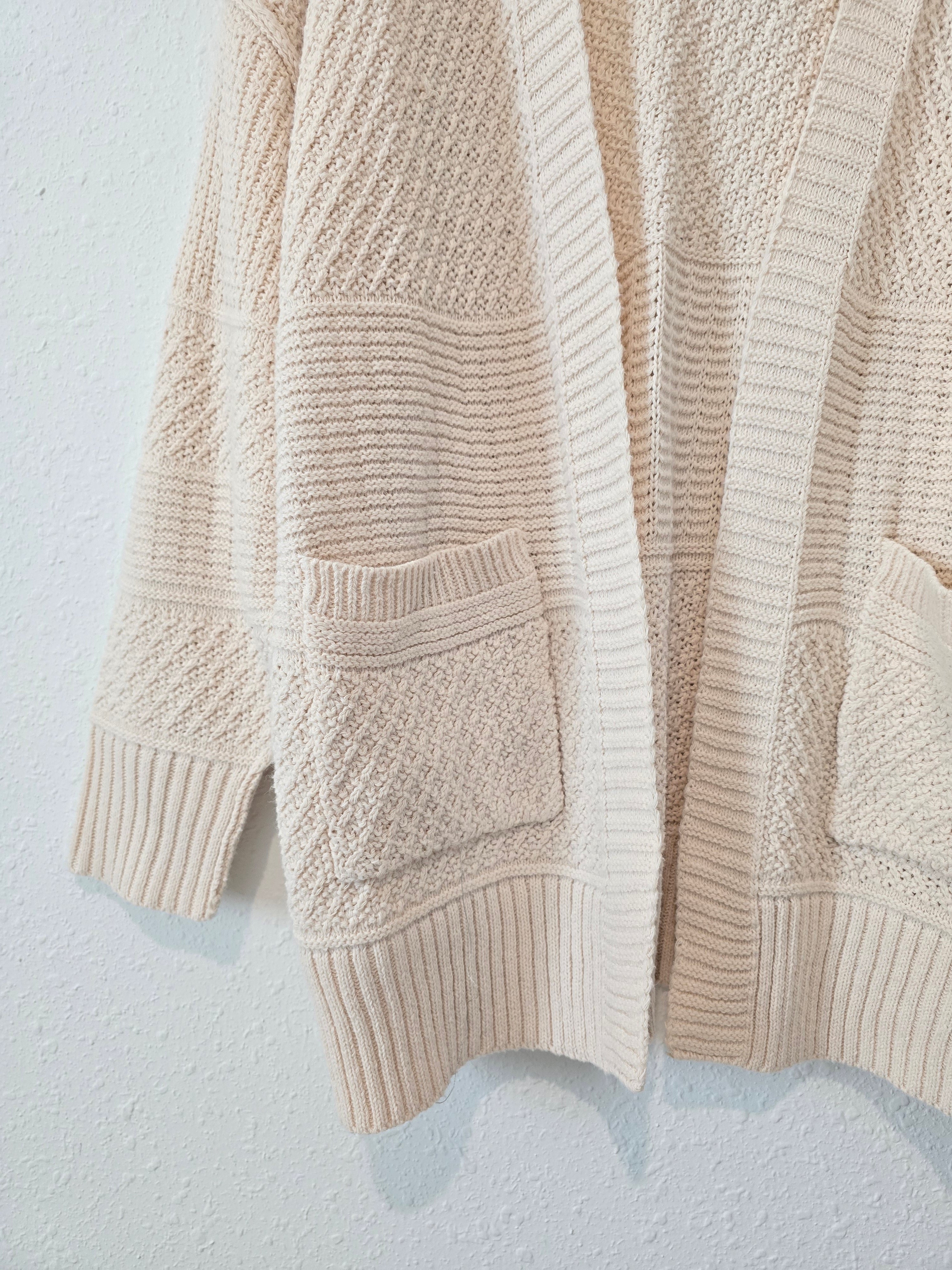 NEW Cream Textured Cardigan (M)