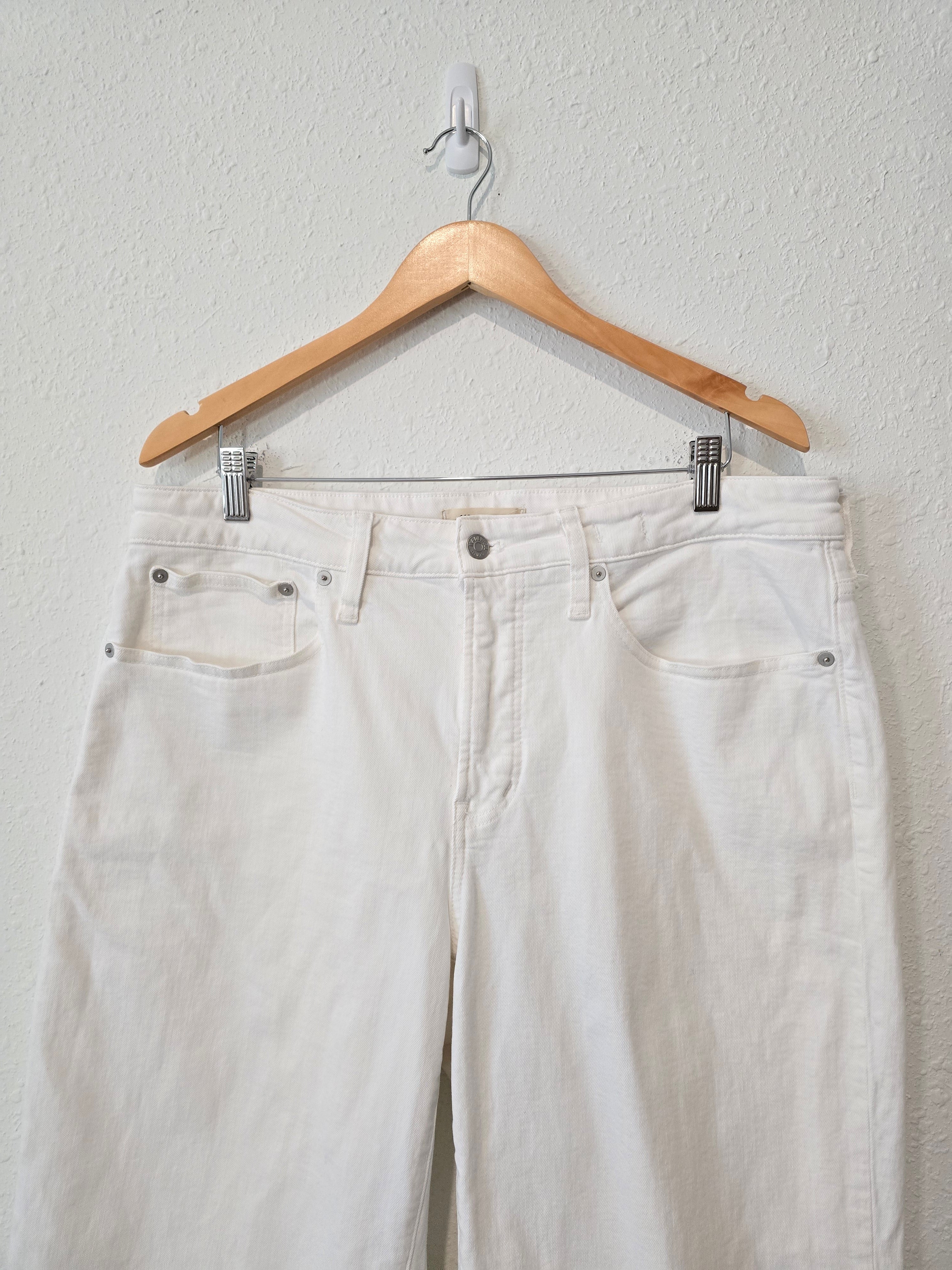 Madewell White Wide Leg Jeans (14W)