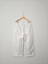 Madewell White Wide Leg Jeans (14W)