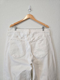 Madewell White Wide Leg Jeans (14W)