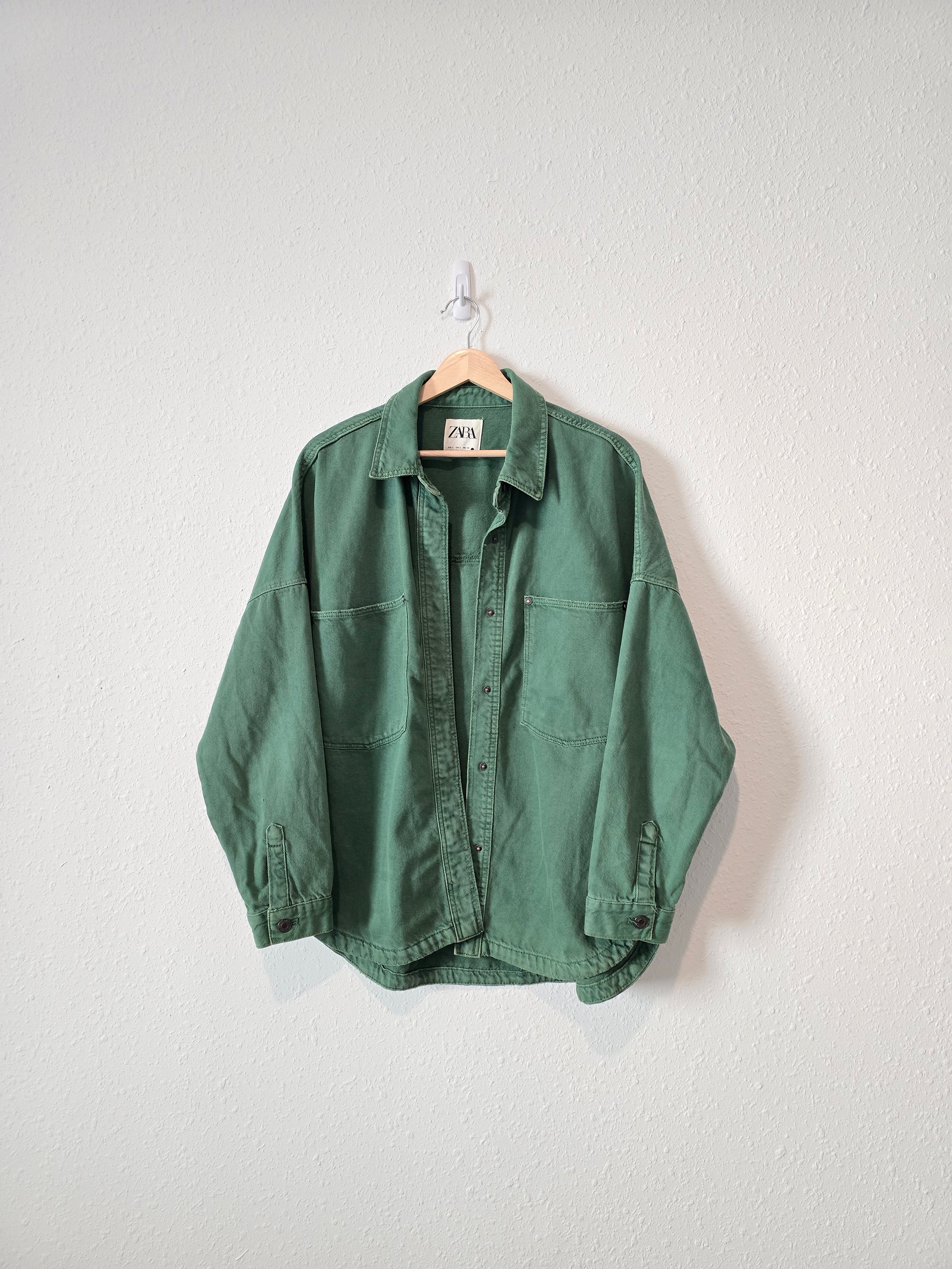 Zara Green Button Up Jacket (L)