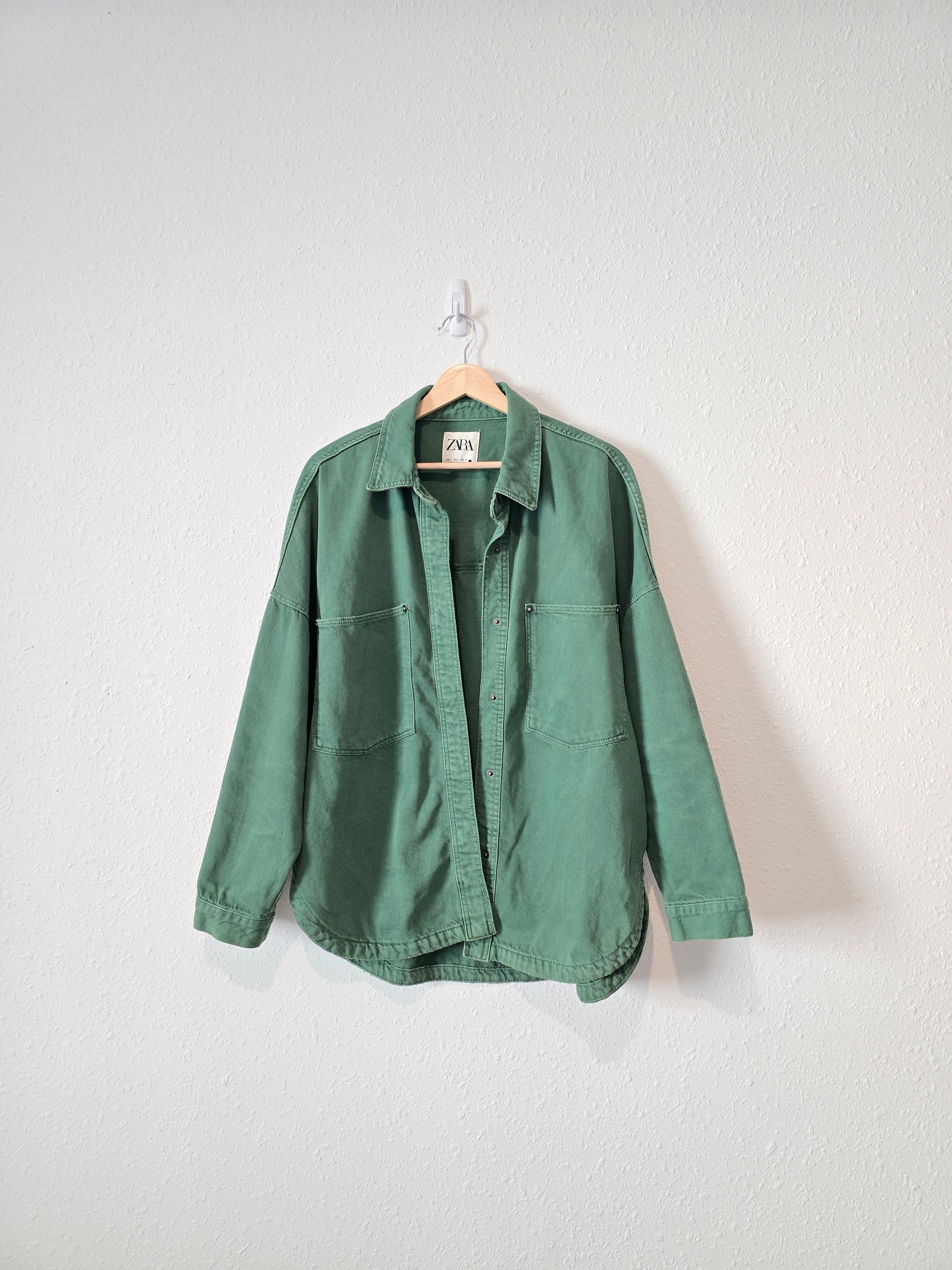 Zara Green Button Up Jacket (L)