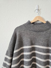 Striped Mock Neck Sweater (3X)