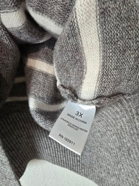 Striped Mock Neck Sweater (3X)