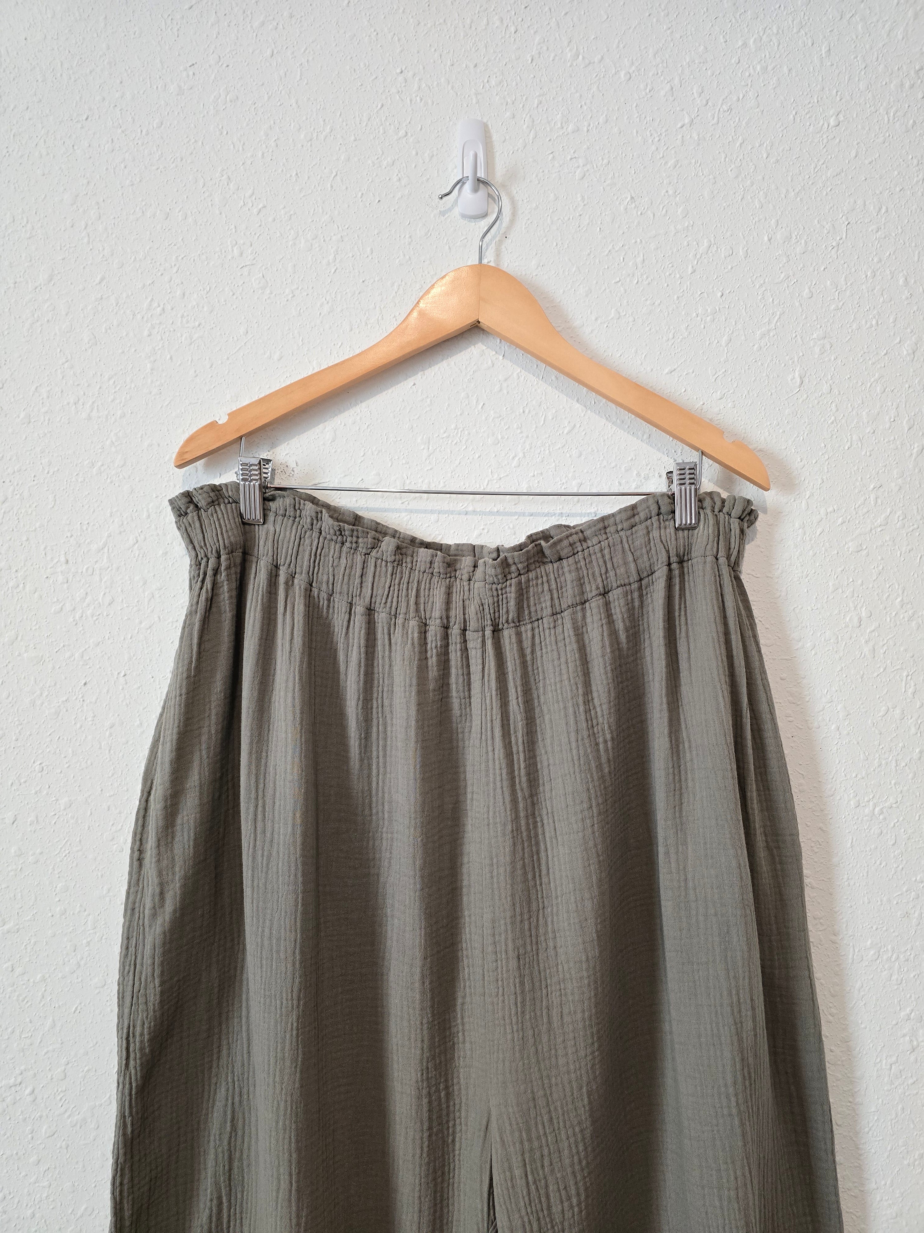 The Simple Folk Wide Leg Gauze Pants (XL)