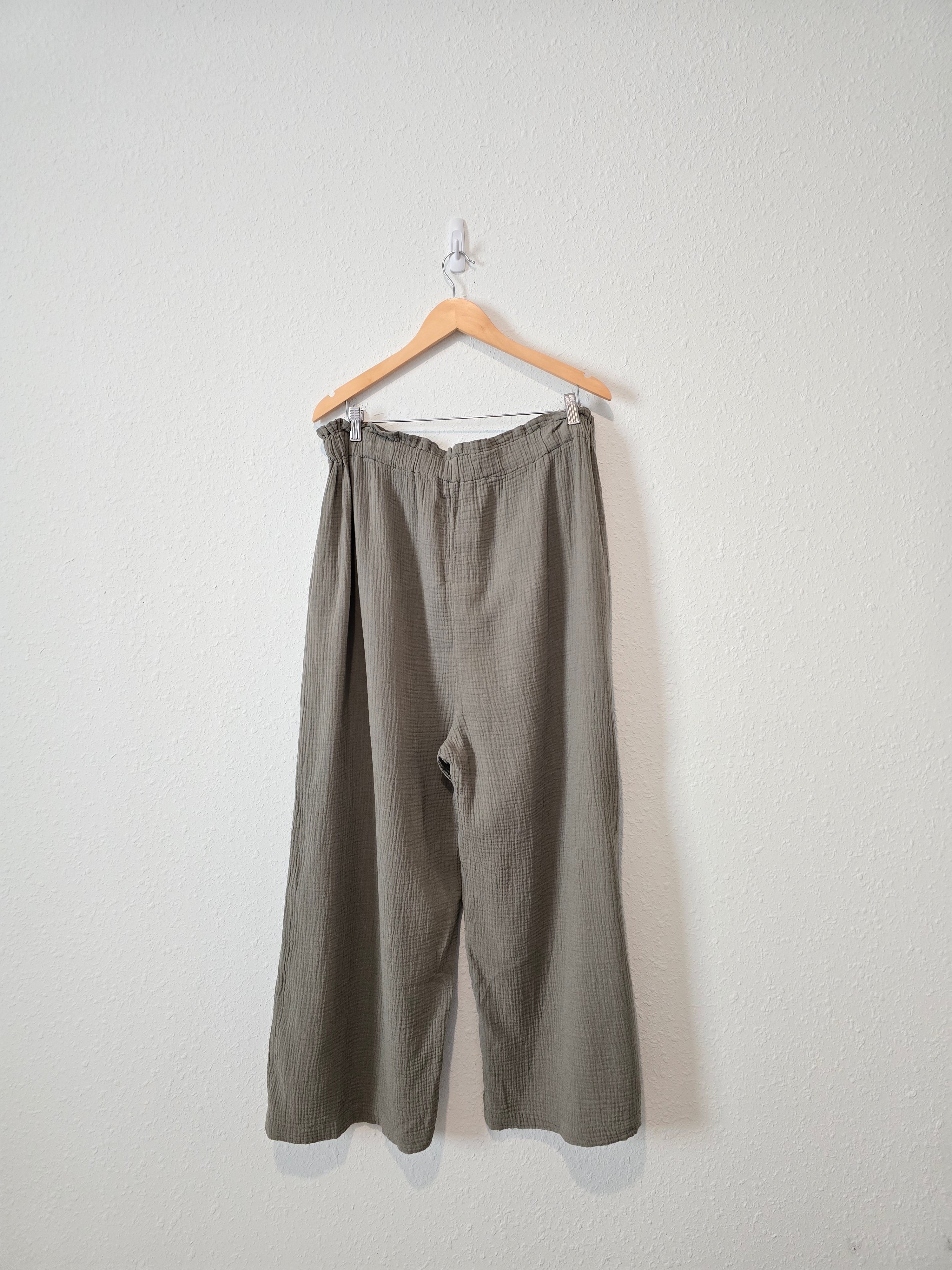 The Simple Folk Wide Leg Gauze Pants (XL)