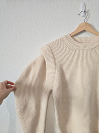 Cream Puff Sleeve Sweater (M)