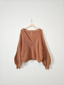 Free People Terracotta Chunky Sweater (M)