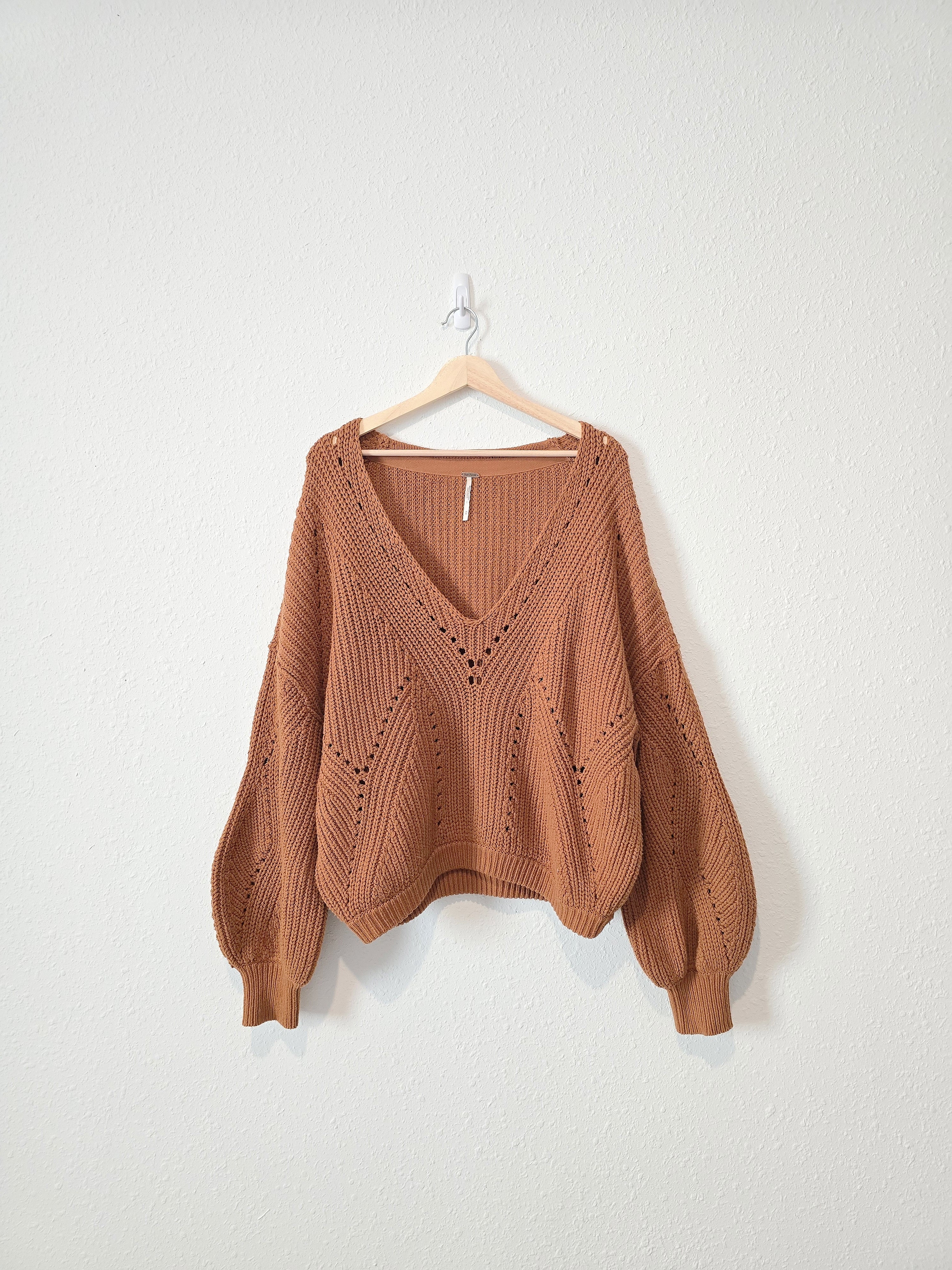 Free People Terracotta Chunky Sweater (M)