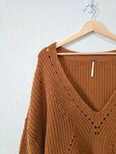 Free People Terracotta Chunky Sweater (M)