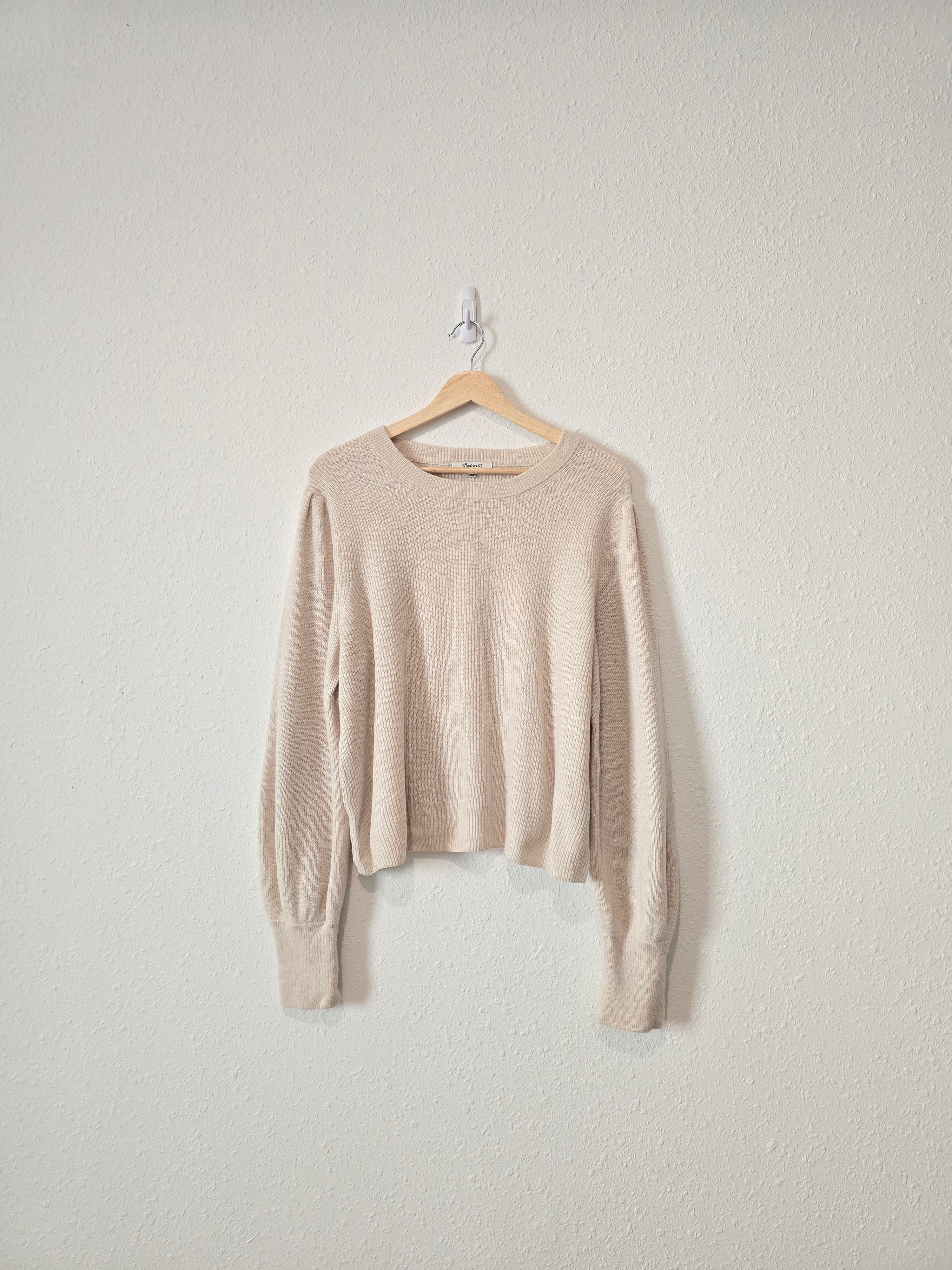 Madewell Puff Sleeve Sweater (XL)