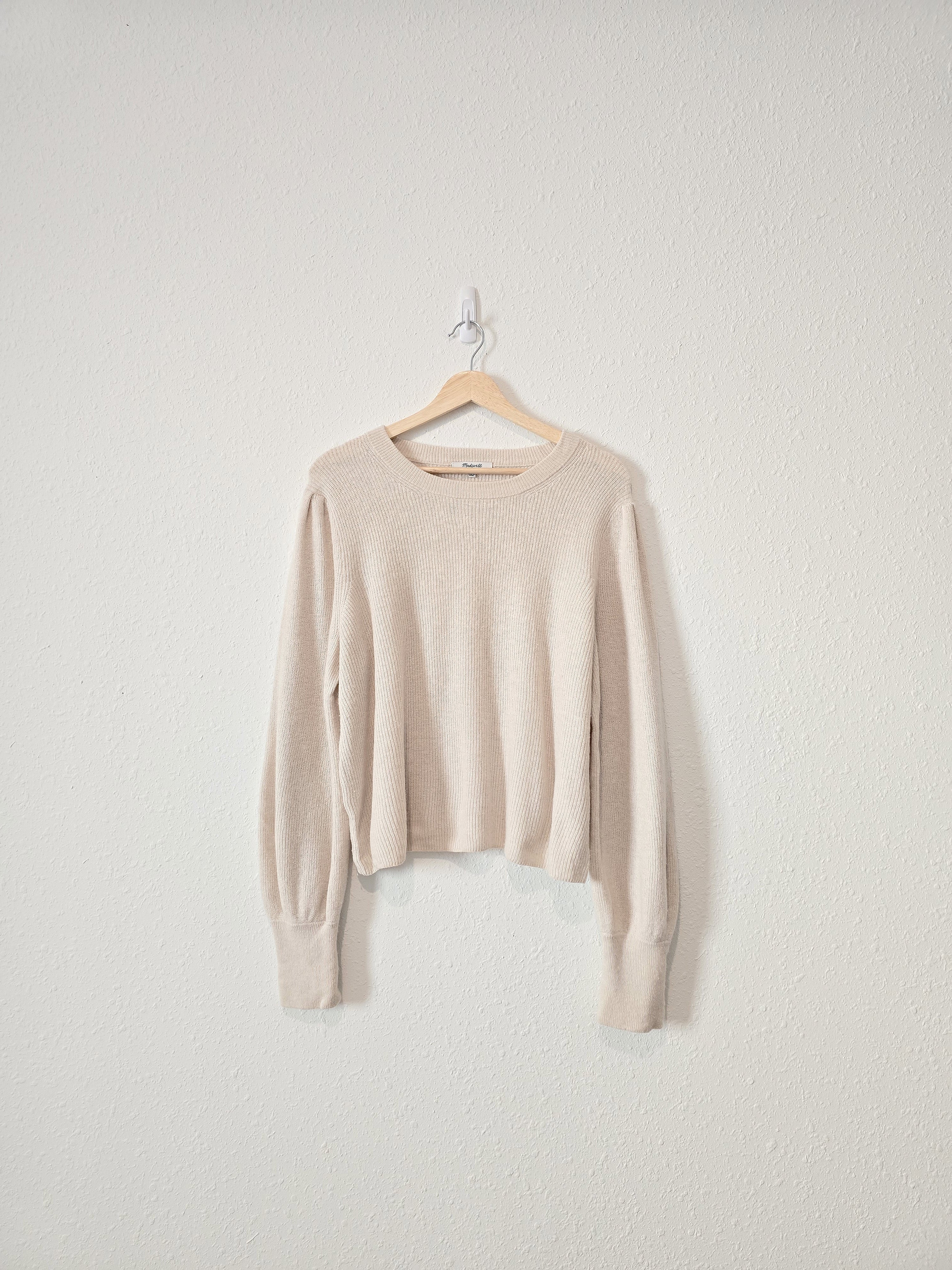 Madewell Puff Sleeve Sweater (XL)