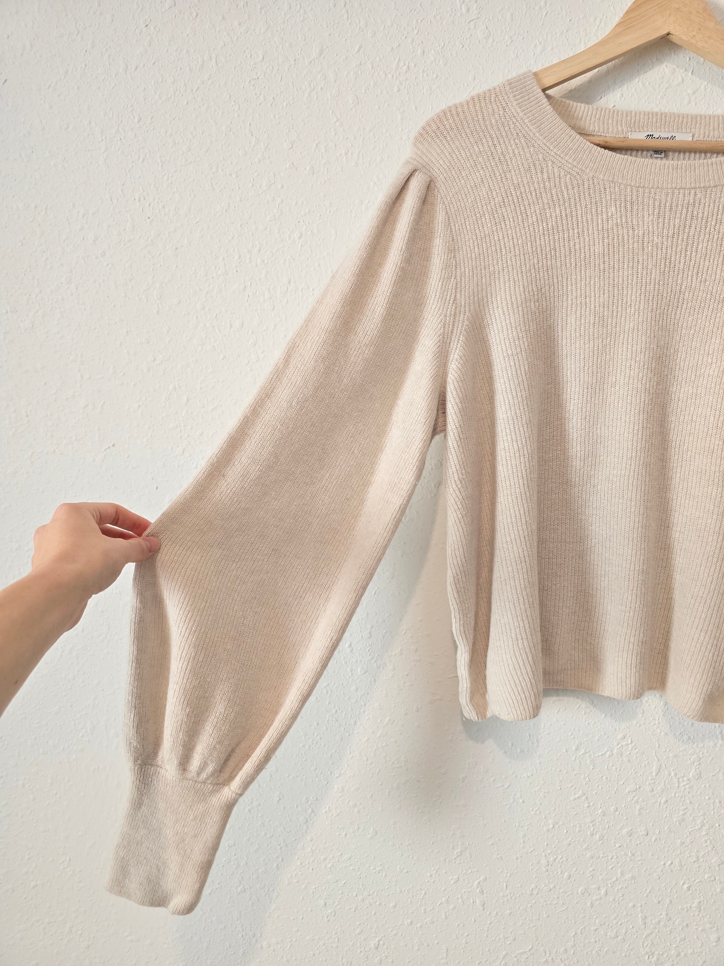 Madewell Puff Sleeve Sweater (XL)