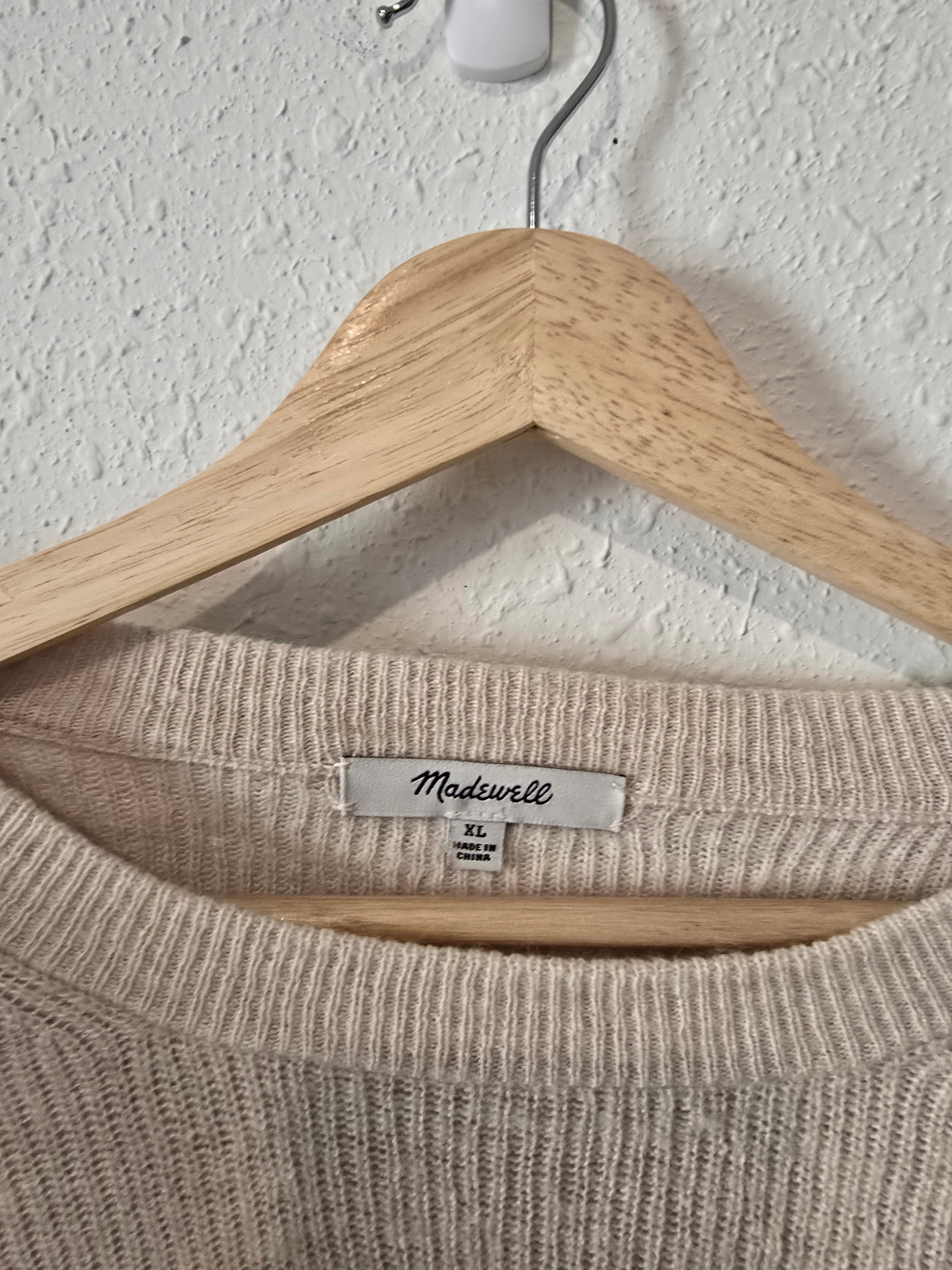 Madewell Puff Sleeve Sweater (XL)