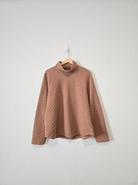 J.Crew Quilted Mockneck Top (XL)