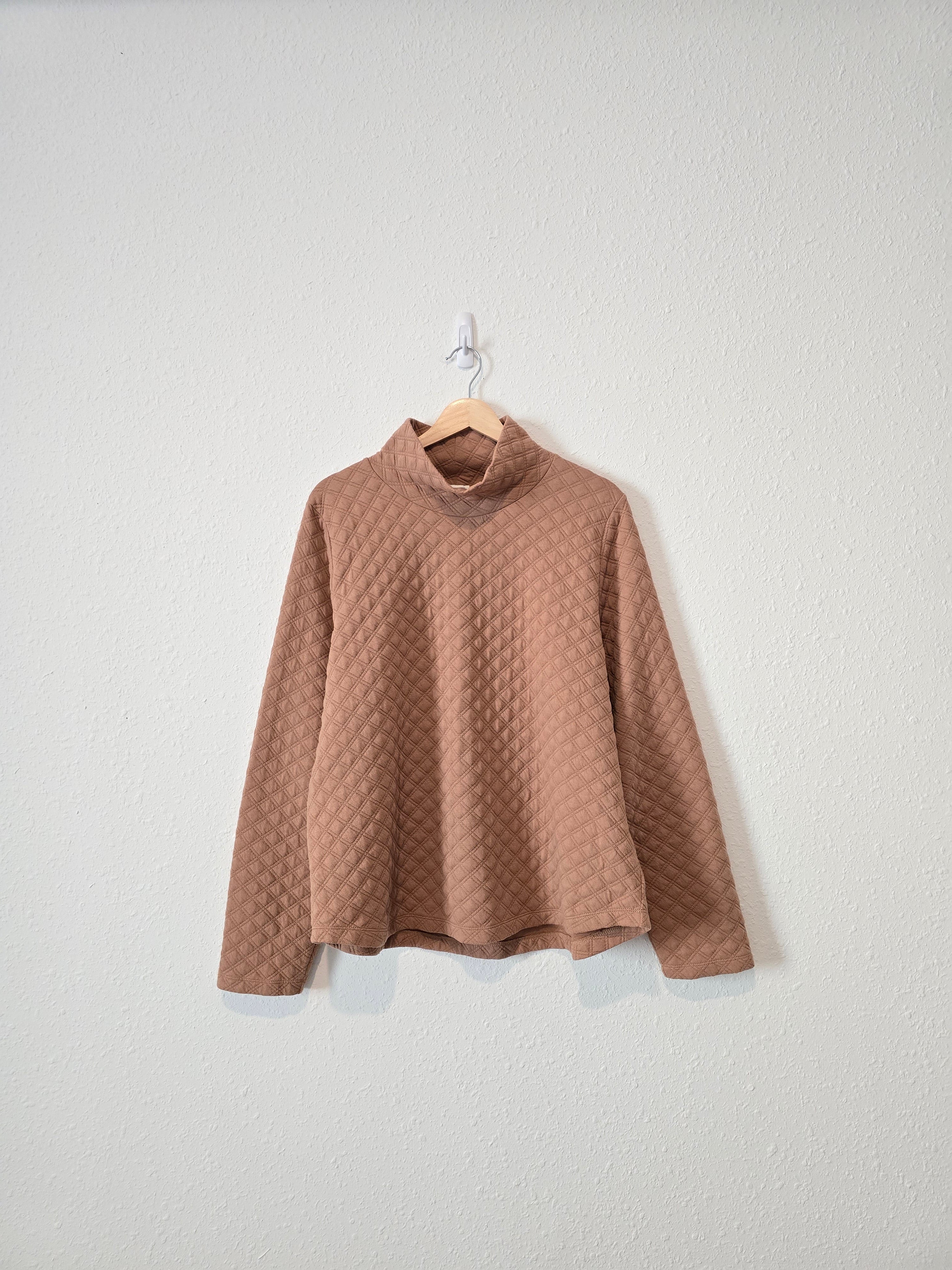 J.Crew Quilted Mockneck Top (XL)