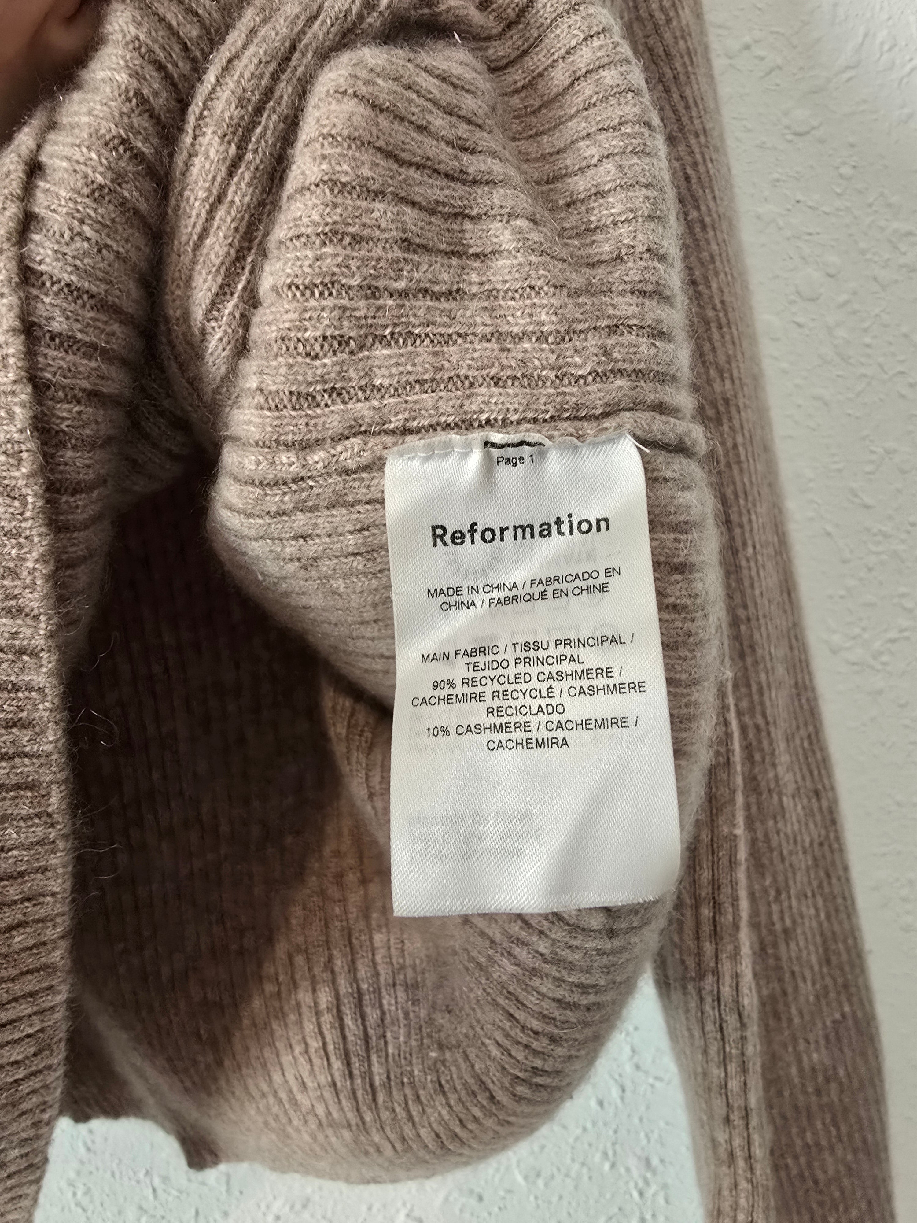 Reformation Cashmere Turtleneck Sweater (S)