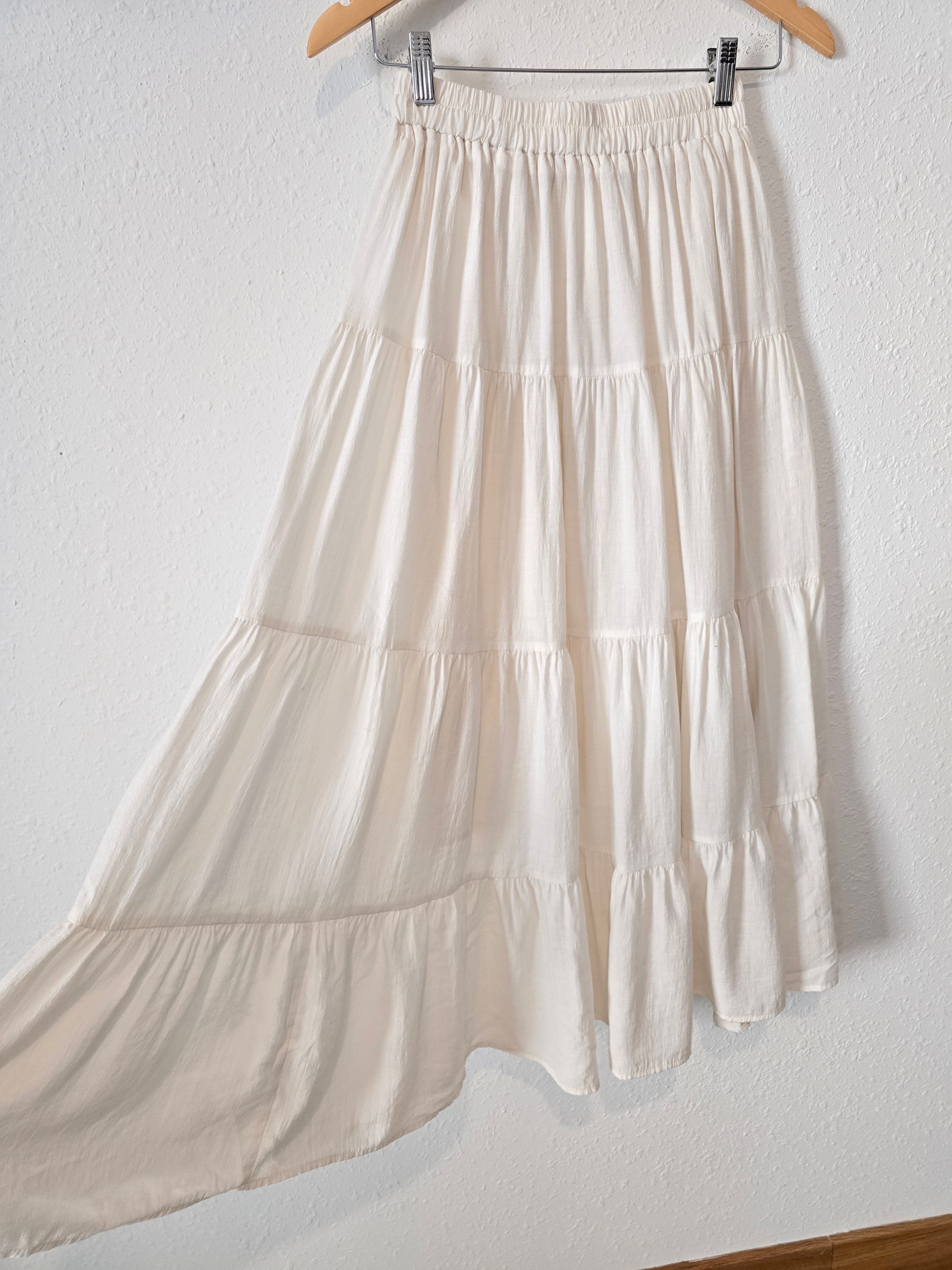 Flowy Tiered Maxi Skirt (S)