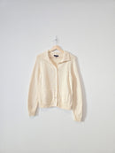 Vintage Cream Button Up Sweater (M)