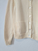 Vintage Cream Button Up Sweater (M)