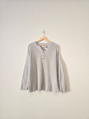 Aerie Gray Henley Sweater (S)