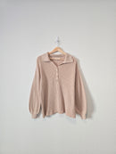 By Together Cotton Henley Sweater (S)