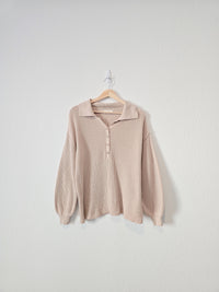 By Together Cotton Henley Sweater (S)