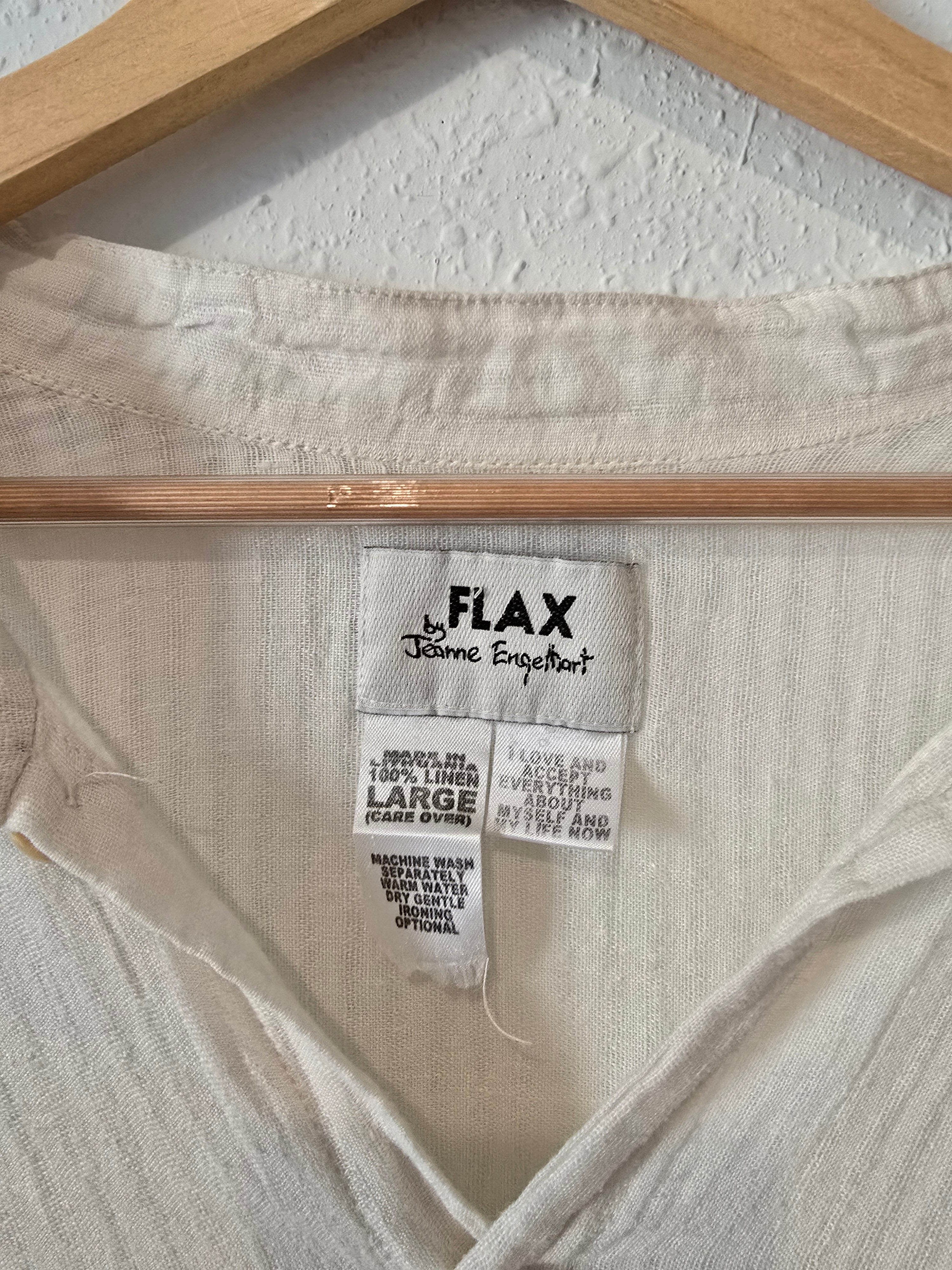 Flax Oversized Linen Button Up (L)