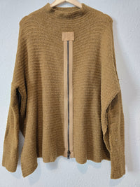 Free People Olive Mockneck Sweater (S)