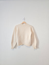 Sezane Cream Wool Blend Sweater (XS)