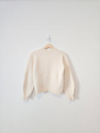 Sezane Cream Wool Blend Sweater (XS)