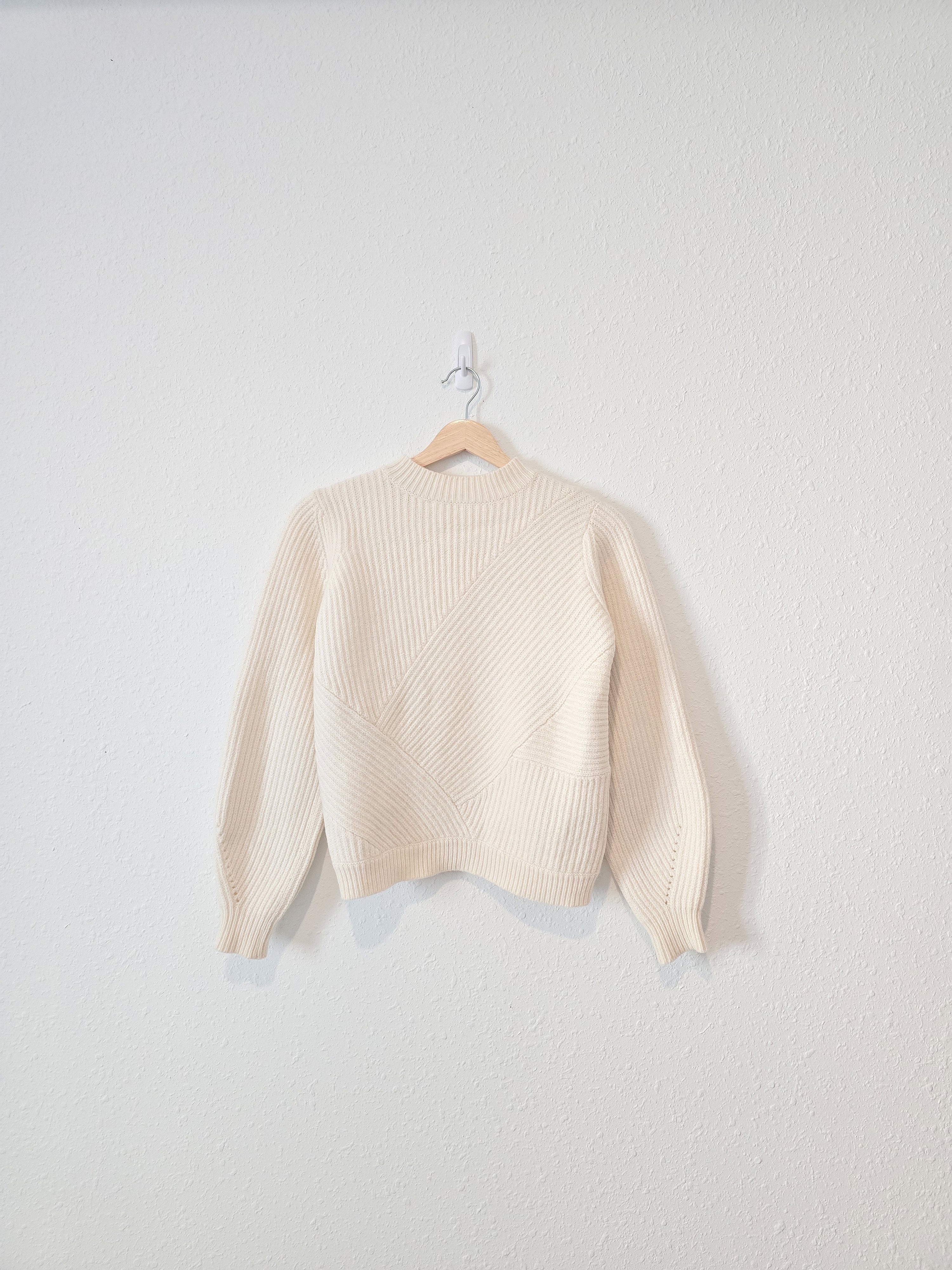 Sezane Cream Wool Blend Sweater (XS)