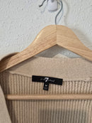 Ribbed Puff Sleeve Cardigan (M)