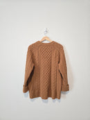 J.Crew Brown Cable Knit Sweater (L)