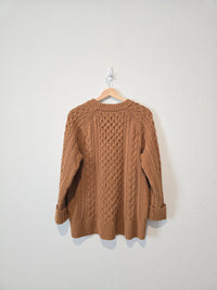 J.Crew Brown Cable Knit Sweater (L)