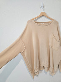 Easel Cream Oversized Sweater (L)