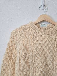 Vintage Wool Cable Knit Sweater (XS)