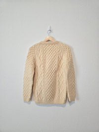 Vintage Wool Cable Knit Sweater (XS)