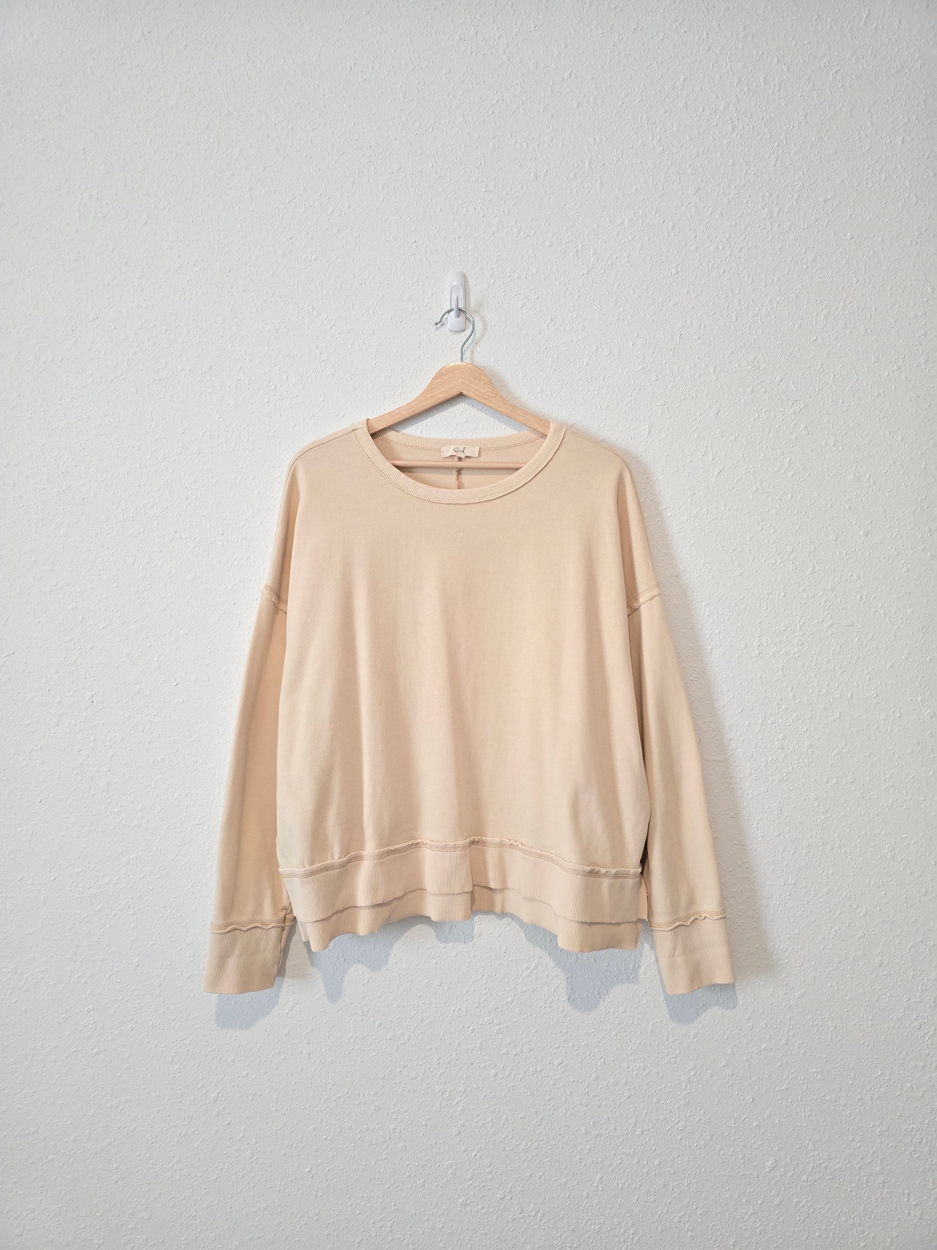 Easel Cream Cotton Sweatshirt (M)