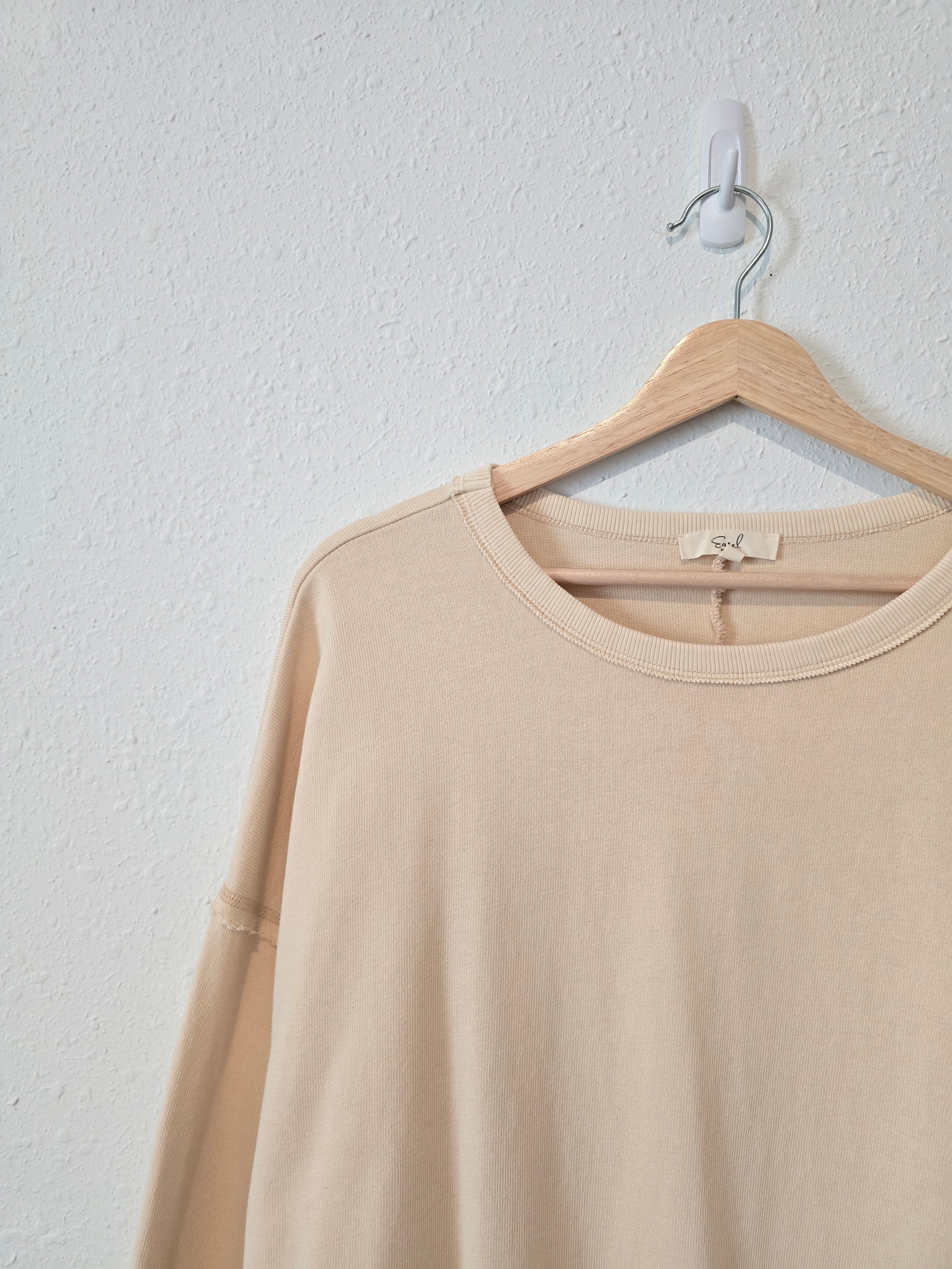 Easel Cream Cotton Sweatshirt (M)