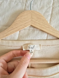 Easel Cream Cotton Sweatshirt (M)