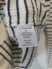 Striped Button Up Sweater (XL)