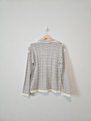 Striped Button Up Sweater (XL)