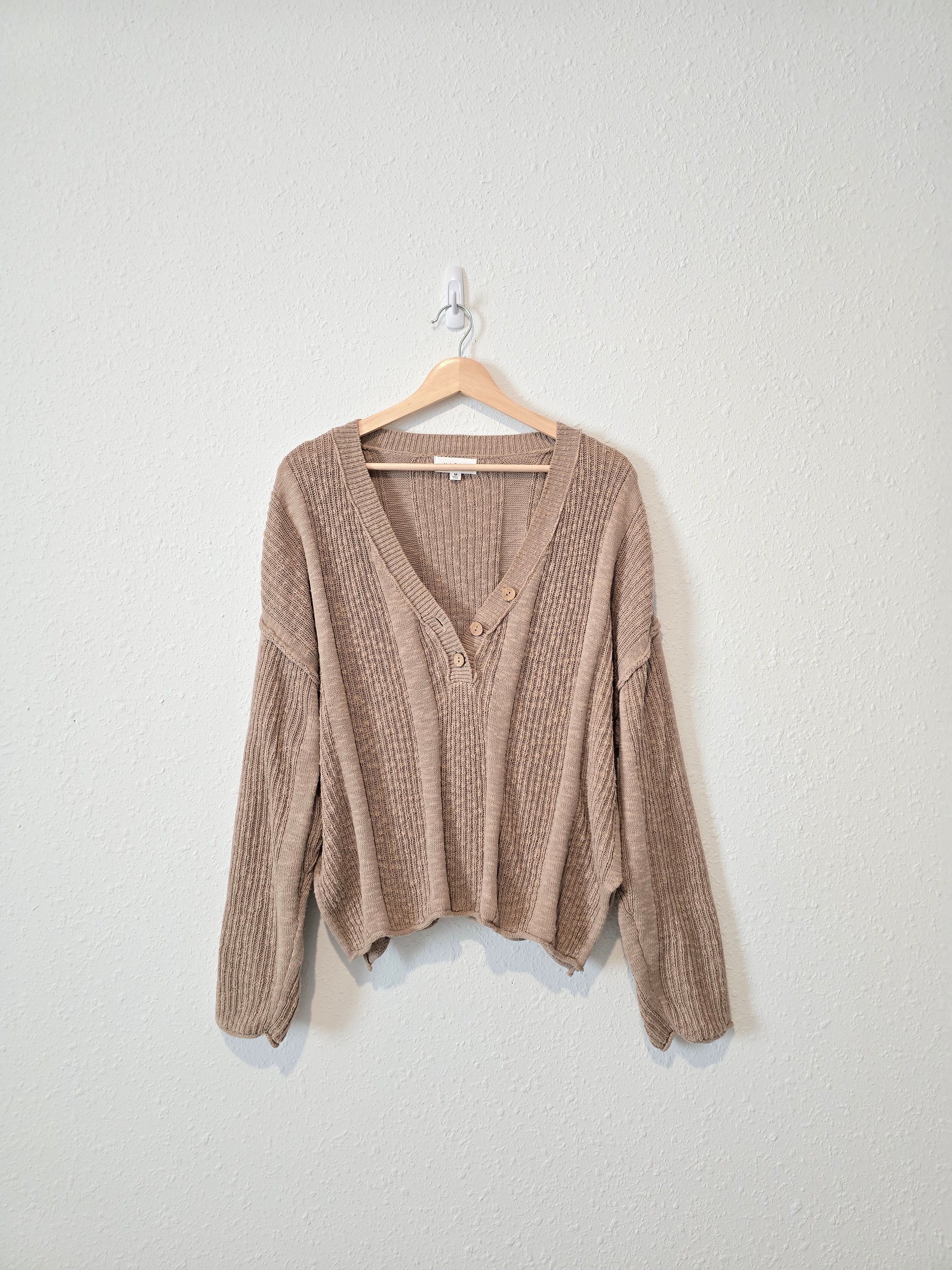 Mable Knit Henley Sweater (M)