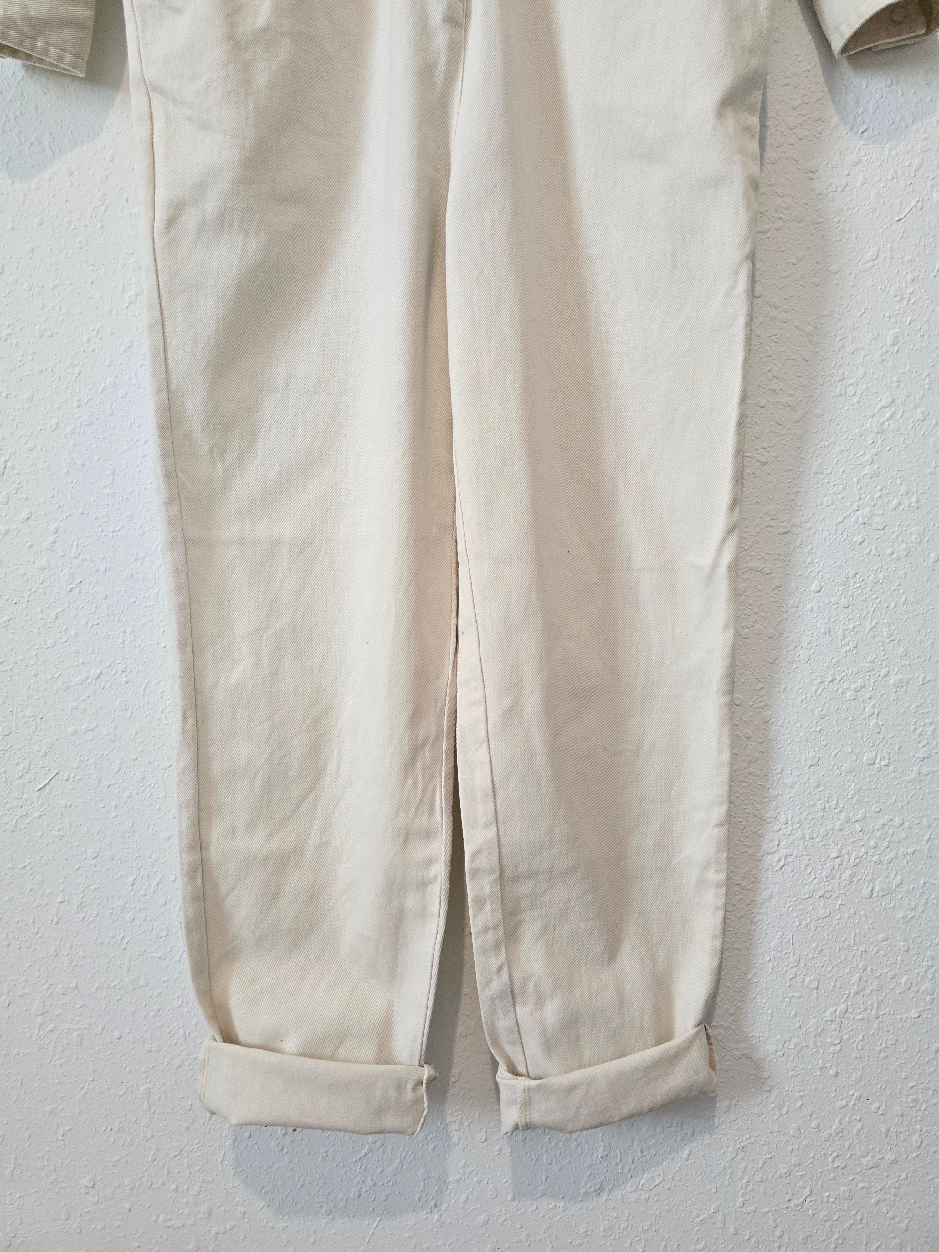 Ecru Relaxed Cotton Jumpsuit (4)