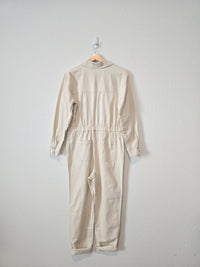 Ecru Relaxed Cotton Jumpsuit (4)