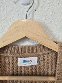 Bluivy Brown Waffle Cardigan (S/M)